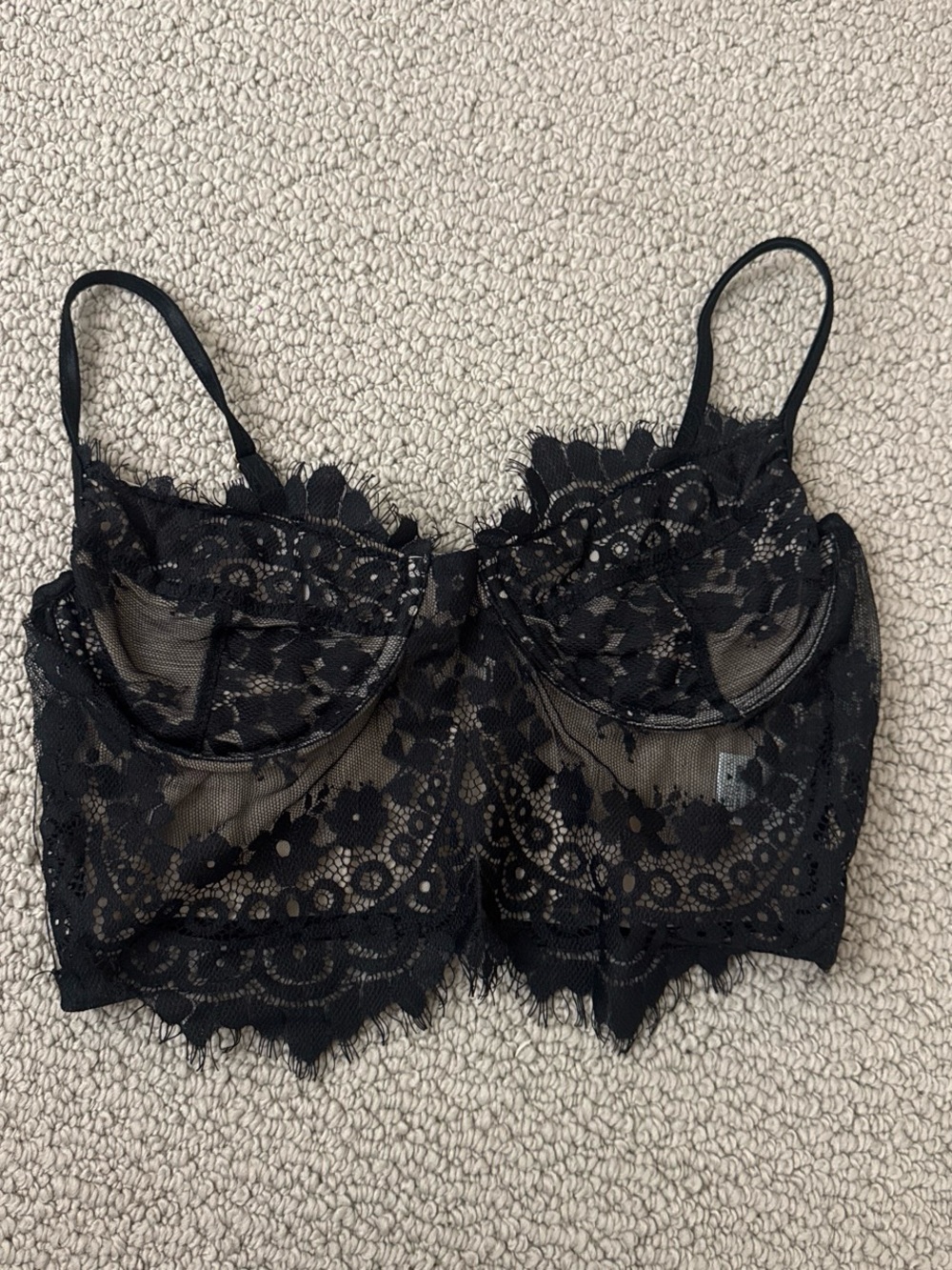 Black Lace Underwire Bralette - Women Intimates & Sleepwear